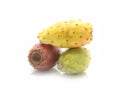 Cactus fruit or Prickly pear isolated on white background. Royalty Free Stock Photo