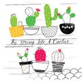 Cactus garden illustration