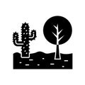 Cactus Glyph Style vector icon which can easily modify or edit
