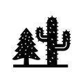 Cactus Glyph Style vector icon which can easily modify or edit