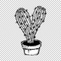 Cactus Heart, Free Hugs vector Royalty Free Stock Photo