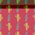 Cactus home nature vector illustration of green plant cactaceous tree with flower seamless pattern background