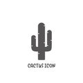 Cactus icon simple flat style vector illustration