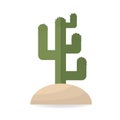 Cactus icon, vector illustion flat design style.