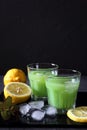 Cactus juice, lemons and ice