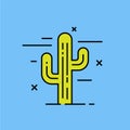 Cactus line icon