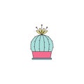 Cactus line icon Royalty Free Stock Photo