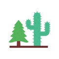 Cactus Line Style vector icon which can easily modify or edit Royalty Free Stock Photo