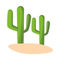 Cactus mexican plant isolated icon