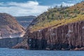 Cactus and mountains panorama Baja California Sur Rocks desert landscape view cortez sea Royalty Free Stock Photo