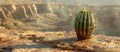 Cactus Perched on Rocky Cliff