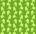 Cactus pixel art pattern seamless. 8 bit Cactus background. vector illustration Royalty Free Stock Photo