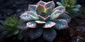 Cactus plant succulent blurred photo, copy space background