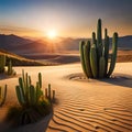 Cactus plants on the Desert