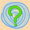 Cactus question mark Royalty Free Stock Photo