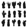 cactus silhouette Royalty Free Stock Photo