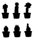 Cactus silhouettes - vector