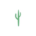 Cactus simple icon isolated on white background