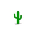 Cactus simple icon isolated on white background