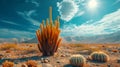 Cactus Standing in Desert Royalty Free Stock Photo