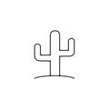 Cactus thin line icon. Cactus linear outline icon