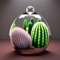 cactus under some glass