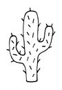 Cactus vector doodle cartoon Hand drawn illustration