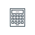 caculation icon vector from banking and finance concept. Thin line illustration of caculation editable stroke. caculation linear Royalty Free Stock Photo