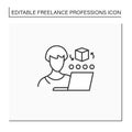 CAD artist line icon Royalty Free Stock Photo