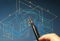 Cad blueprint Royalty Free Stock Photo