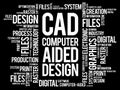 CAD - Computer Aided Design word cloud Royalty Free Stock Photo