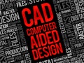 CAD - Computer Aided Design word cloud Royalty Free Stock Photo