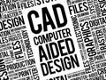 CAD - Computer Aided Design word cloud Royalty Free Stock Photo