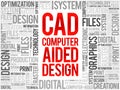 CAD - Computer Aided Design word cloud Royalty Free Stock Photo