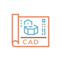 CAD Icon for Design Engineering Royalty Free Stock Photo