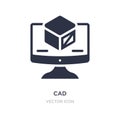 cad icon on white background. Simple element illustration from Technology concept