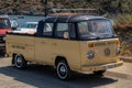 Cadaques, Spain, August 1, 2016. Classic Volkswagen pickup with roof racks