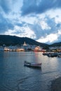 Cadaques sunset. Romanticism in the Mediterranean Sea. The villa Royalty Free Stock Photo