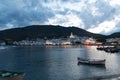 Cadaques sunset. Romanticism in the Mediterranean Sea. The villa Royalty Free Stock Photo