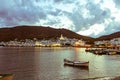 Cadaques sunset. Romanticism in the Mediterranean Sea. The villa Royalty Free Stock Photo