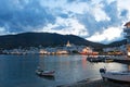 Cadaques sunset. Romanticism in the Mediterranean Sea. The village of Salvador Dali, in Costa Brava, Gerona, Catalonia, Spain Royalty Free Stock Photo