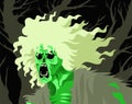 cadaveric banshee ghost screaming Royalty Free Stock Photo