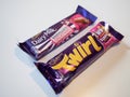 Cadbury dairy milk chocolate and Twirl.