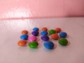 Cadbury Gems Little Button of Chocolate Covered with Colorful Candy Shell Pack in indian Royalty Free Stock Photo