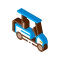 Caddy Golf Car isometric icon vector illustration Royalty Free Stock Photo