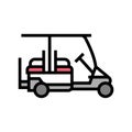 caddy golf club car color icon vector illustration Royalty Free Stock Photo