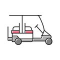 caddy golf club car color icon vector illustration Royalty Free Stock Photo