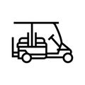 caddy golf club car line icon vector illustration Royalty Free Stock Photo
