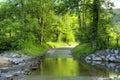 Traveling through the creek on Sparks Lane in Cades Cove. Royalty Free Stock Photo