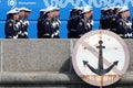 Cadets of the Black Sea Higher Naval School named after P.S. Nakhimov during the dress rehearsal of the parade on Moscow`s Red Squ